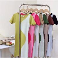 ราคา ✨PDC.CLOSETมินิเดรสไหมพรมแขนสั้น (15548842170)