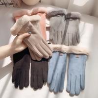 ราคา Bigrunng ขนแกะถุงมือแฟชั่นถุงมือฤดูใบไม้ร่วงฤดูหนาวน่ารัก Furry Warm Mitts Full Finger Mittens ผู้หญิงกีฬากลางแจ้งหญิงถุงมือ SG (27862323446)