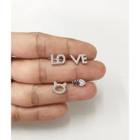 ราคา ตุ้มหูเงินแท้925 เครื่องประดับเงินแท้ ตุ้มหูพลอย ตุ้มหูเงิน (22770588779)