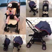 ราคา รถเข็นเด็กยี่ห้อApricaมือสองสีน้ำเงิน (9850855591)