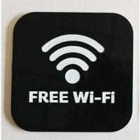ราคา ป้ายWifi Free WiFi สไตล์มินิมอล ป้ายอคริลิค+กาว3M เลเซอร์ทำสี ทนแดด ทนฝน ขนาด 9x9 ซม. หนา 3 มิล (20480326222)
