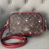 ราคา COACH แท้ พร้อมสายสะพายยาว สีแดงเชอรี่ (25806205218)