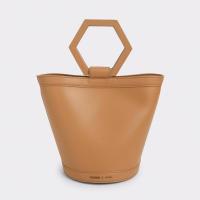 ราคา Charles & Keith Geometric Handle Bucket Bag ของแท้100% (4356997341)