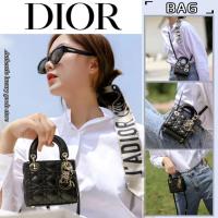 ราคา ♞ดิออร์ Dior super mini LADY Dior/กระเป๋าถือ/กระเป๋าสะพาย/สายสะพายไหล่ถอดออกได้ DA (26981660623)