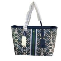 ราคา กระเป๋าสะพายไหล่ ของแท้ Tory burch Gemini Link Canvas Top Zip Tote Bag (28234628429)