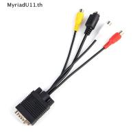 ราคา 【MyriadU】 3rca สายเคเบิลแปลง VGA เป็นวิดีโอ TV Out S-Video AV อะแดปเตอร์ VGA TO VGA (15738862761)