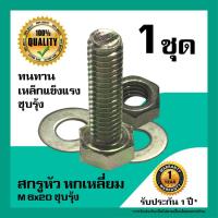 ราคา สกรูหกเหลี่ยม น็อตหกเหลี่ยม สกรูเกลียวตลอด M6x20 ชุบรุ้ง (2155457951)