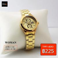 ราคา Debor นาฬิกาข้อมือผู้หญิง สีทอง สายสแตนเลสมีวันที่ รุ่น3251-Gold (15762627229)