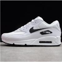 ราคา Nike Air Max 90 All White Leather รองเท้าวิ่งสำหรับผู้ชายและผู้หญิง (24132688908)
