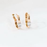ราคา ต่างหูห่วง ✨เพชรประกบ✨เพชรแท้ ทองแท้18k Amantio Dimomd✨ (24820427662)