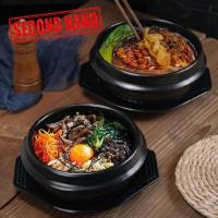 ราคา (มือ 2) หม้อดินเกาหลี ชามหินเกาหลี หม้อดินเผา หม้อซุปเกาหลี หม้อหินพร้อมถาด ชามบิบิมบับ 800 ml. (28833816864)