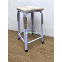 ราคา เก้าอี้เหล็กขาคู่สูง. เก้าอี้ขาคู่ 24 นิ้ว หน้าไม้ยางพารา C-12 (4759582768)