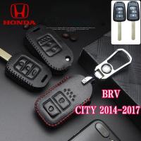 ราคา เคสกุญแจรีโมทรถยนต์ หนังวัวแท้ 2 3 ปุ่ม อุปกรณ์เสริม สําหรับ Honda City 2014-2017 BRV (24823762378)