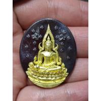 ราคา เหรียญ พระพุทธชินราช - ท้าวเวสสุวรรณ วัดใหญ่ พิษณุโลก เนื้อทองระฆังรมดำ หน้าทอง (20090507663)