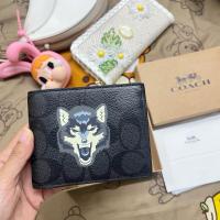 ราคา กระเป๋าสตางค์ผู้ชายใบสั้น รูปน้องหมาไซบีเรียล สีดำ หนังสวย coach ซื้อเป็นของขวัญได้ สภาพยังใหม่ กล่อง การ์ด ถุงผ้าครบ (24274859996)