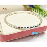 ราคา กำไลข้อมือเงินแท้ 99.9% งานสุโขทัย กำไลลงยาตรงด้านข้าง ทั้งสองด้านของกำไล สีน้ำเงิน แดง เขียว กำไลแบบปิด SK0135 (2009596697)