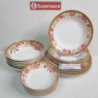 ราคา ชุดจานชาม ลายโรซ่า ของศรีไทยซุปเปอร์แวร์ ตรานกเพนกวิน (8610719247)