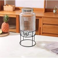 ราคา โถจ่ายน้ำหวาน โหลแก้วจ่ายน้ำ โถแก้วจ่ายน้ำมีก็อกพร้อมฐานตั้ง ขนาด 8 ลิตร (29517030285)