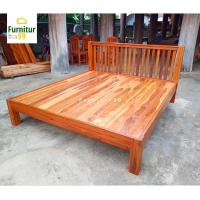 ราคา Furnitur99 เตียงหัวซี่ไ้ม้สัก เตียงนอน เตียงไม้สัก เตียงนอน 5 ฟุต เตียงนอน 6 ฟุต สีไม้สัก (4553756101)