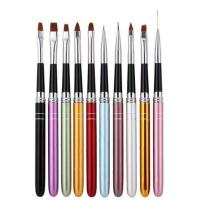 ราคา พู่กันเพ้นท์เล็บ 10 แบบ (ปลอกโลหะคละสี) (18729979846)