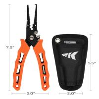 ราคา Kastking 420 Stainless Steel Pliers Tungsten Carbide Braid Cutters Crimper Hook Remover Saltwater R (29803931673)