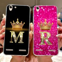 ราคา สําหรับ Lenovo Vibe K5 / K5 Plus / K5 Pro L38041 A6020a40 A6020a46 แฟชั่นมงกุฎตัวอักษรเริ่มต้นซิลิโคนอ่อนนุ่ม TPU คู่เคสโทรศัพท์ (26330885834)