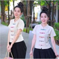 ราคา เสื้อผ้าฝ้าย ผ้าไทย คอจีน กระดุมพลาสเทล มือ1 (20558665488)