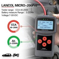 ราคา ⭐เครื่องวัดค่า CCA Lanoco Micro-200Pro Car battery Tester เครื่องทดสอบแบตเตอรี่รถยนต์ เครื่องวิเคราะห์แบตเตอรี่ Lancol (26118408317)