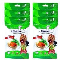 ราคา Delicio Real Salmon with Veggie Dog Treat 70g (6 units) เดลิซิโอ ขนมสุนัข (1141051081)