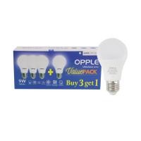 ราคา หลอดไฟ LED E27 9W Daylight OPPLE รุ่น LED U1 A60 E27 9W P4 (แพ็ก 4 ชิ้น) (26321100930)