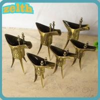 ราคา ความชั่วร้าย ถ้วยไวน์, ขวดไวน์วินเทจจักรพรรดิ์จีนโบราณ, ตกแต่งบ้านโลหะผสมโกลเด้นสามขาเหล้า กุณโฑ (26413025627)