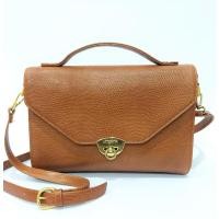ราคา Ungaro Paris Brown Leather Mini Hand Bag Crossboby Bag Vintage แบรนด์แท้ กระเป๋าสะพายข้างมือสอง (29606337767)