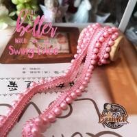 ราคา 45cm และ 90cm เทปติดมุก ลูกไม้ ติดมุก ผ้าลูกไม้ มุกเส้น ตกแต่ง หรือทำ โชคเกอร์ ขนาดกว้าง 15 มิล มีให้เลือกสองขนาด (9415819194)