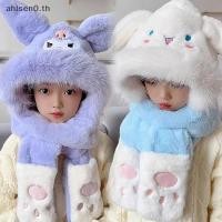 ราคา Ahlsen0 Kawaii Sanrio Cinnamoroll Kuromi เด็กหมวกผ้าพันคอถุงมือชุดสามชิ้นฤดูหนาว Melody Pochacco ป้องกันหู Warm Cowl ของขวัญ th (26723657536)