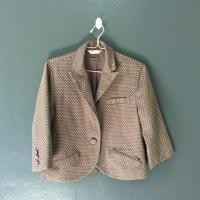 ราคา เสื้อสูท สีน้ำตาลลายจุด size s AllZ มือสอง มีกระเป๋าหน้า (1706435587)