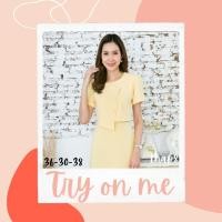 ราคา Dress เดรสทํางาน ชุดออกงานผู้หญิง เดรสสั้น เดรส ผ้าฮานาโกะ สีพื้น ใส่แล้วผอม แขนสามส่วน ชุดสวย น่ารัก ใส่ออกงาน สาวอวบ (3668518743)