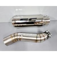 ราคา ท่อสลิปออน สลิปออน CBR250R, CB300F, CBR300R ขนาด 2 นิ้ว งานสแตนเลสแท้ พร้อมปลายท่อ SC สีเงิน เงาทั้งใบ พร้อมสายรัดท่อ (22115608315)