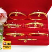 ราคา กำไลทองห้อยกระพรวน คละแบบ หุ้มเศษทองแท้เยาวราช ทองหุ้ม ทองชุบ (21874948505)