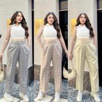 ราคา LC กางเกงตะขอปลายขาเบิ้ล 8 ส่วน ลายสก็อต ขากระบอก เอวสูง ไซส์ใหญ่ สาวอวบ (26811457343)