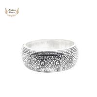 ราคา กำไลถมเงินแท้ลายกระจังสลับเม็ดนะโม (25259303494)