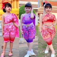 ราคา ชุดไทยประยุกต์ ชุดไทยเด็กผู้หญิง ชุดไทยสงกรานต์ ชุดไทยทำบุญ ชุดไทยสไบผ้าโจง (24193085633)