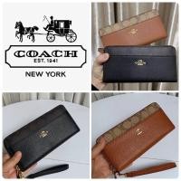 ราคา Coach ACCORDION ZIP WALLET WITH SIGNATURE CANVAS DETAIL (8119059711)