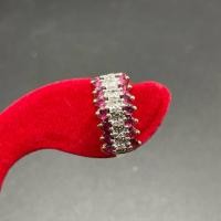 ราคา แหวนเพชรแท้ทับทิมแท้ตัวเรือนทอง14K เพชรแท้เหลี่ยมกุหลาบ1/2ตังค์7เม็ดทับทิมแท้3ตังค์14เม็ด หนักรวม2.98กรัม แหวนไซต์50 (26366351557)