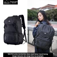ราคา Sollu Nautica Black กระเป๋าเป้สะพายหลังสําหรับผู้ชายและผู้หญิง (8527040044)