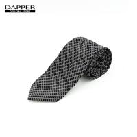 ราคา DAPPER เนคไท 7.5 cm Windowpane Jacquard Tie สีดำ (TIB1/803RJ) (24881429343)