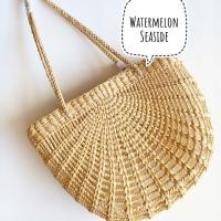 ราคา กระเป๋าสานผักตบชวาทรงแตงโม (4037855417)