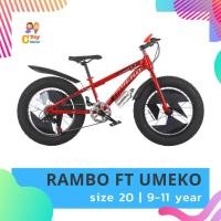 ราคา สินค้าพร้อมส่งจากไทย จักรยานล้อโต 20 นิ้ว Rambo FT แบรนด์ Umeko จักรยานเด็ก รถจักรยานล้อโต (23071289650)