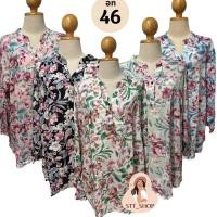 ราคา STT_SHOP เสื้อสปันแขนยาวคอจีน ลายดอก อก 46 เสื้อสาวอวบ แฟชั่น ผ้าเนื้อนิ่ม (19477130319)