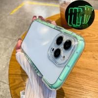 ราคา Luminous Dual สีซิลิโคนเคสโทรศัพท์สําหรับ iPhone 11 12 13 14 15 16 Pro Max Plus XR XS Max นุ่มกันกระแทก AirBag หนาฝาครอบ (27014076494)