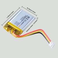 ราคา 402030 3.7V 200mAh Lithium Polymer LiPo Rechargeable battery JST ZH 1.5mm 3pin connector for Handheld GPS Mp3 bluetooth (28462505894)